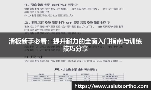 滑板新手必看：提升耐力的全面入门指南与训练技巧分享